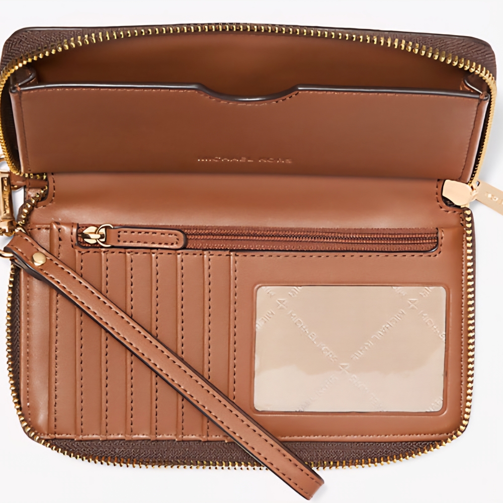 Michael Kors Dark Brown Wristlet with Gold Hardware - Picture 5 of 7